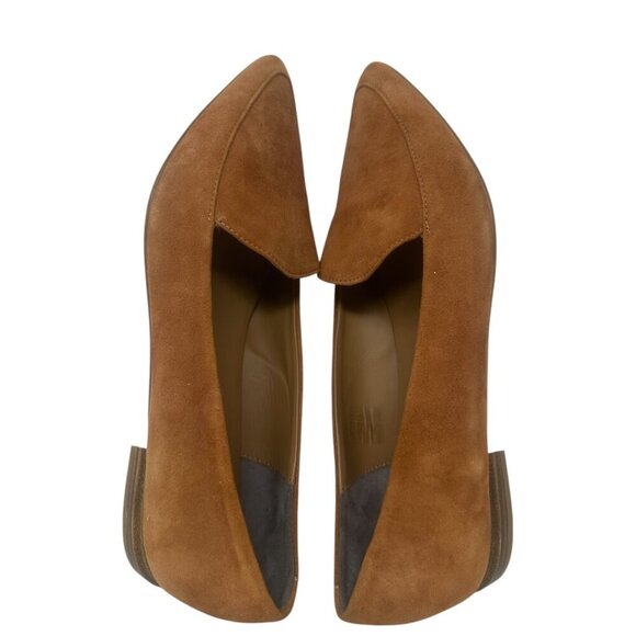 Everlane The Modern Point Flat Cognac Suede Leather Pointed Toe Loafers Size 11 - Picture 8 of 11
